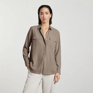 Everlane Washable Silk Relaxed Shirt, Size 16